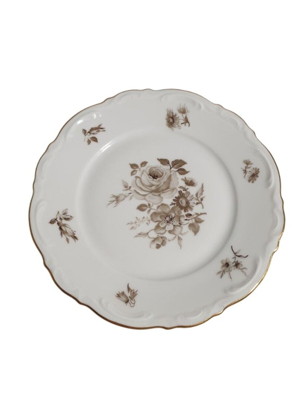 Mitterteich Bavaria Charming Barbara Germany Fine Porcelain Floral Bread Plate